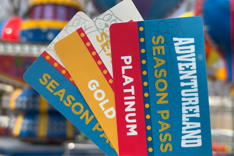 Adventureland season passes for processing days