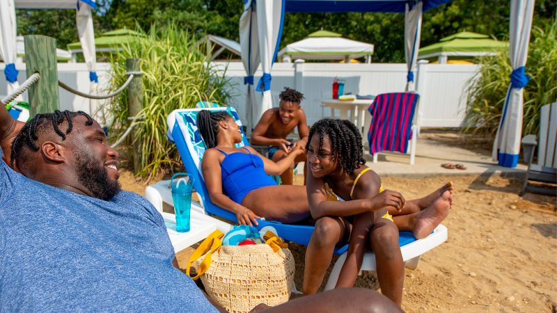 Family in Cabana