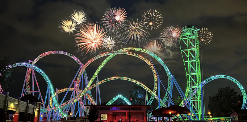 Fourth of July fireworks at Adventureland