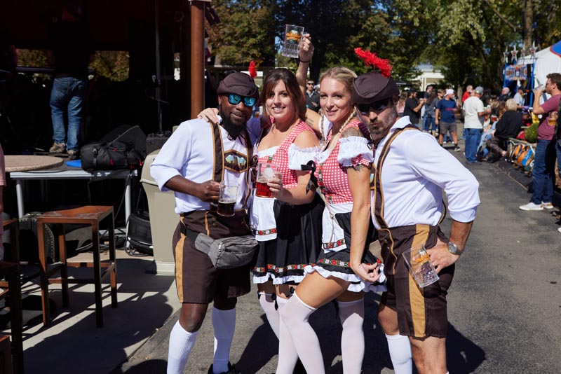 Group at Oktoberfest having fun!