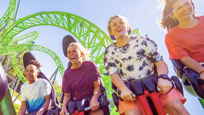 Guests riding Monster 