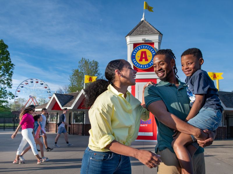 Family at Adventureland